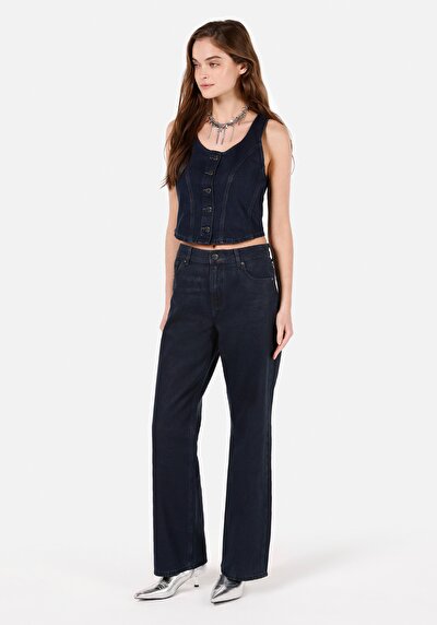 صورة من   جينز نيلي غامق نسائي