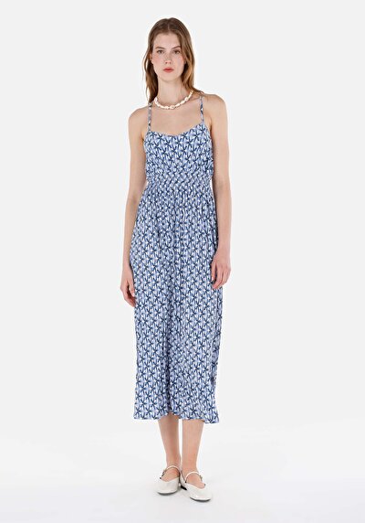 صورة من عادي فستان نسائي متعدد الألوان بأكمام قصيرة