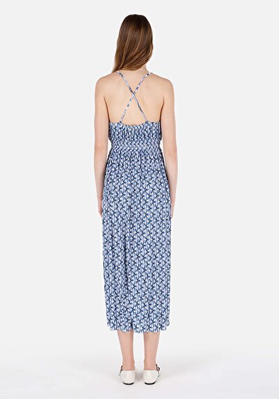 اعرض التفاصيل لـ عادي فستان نسائي متعدد الألوان بأكمام قصيرة