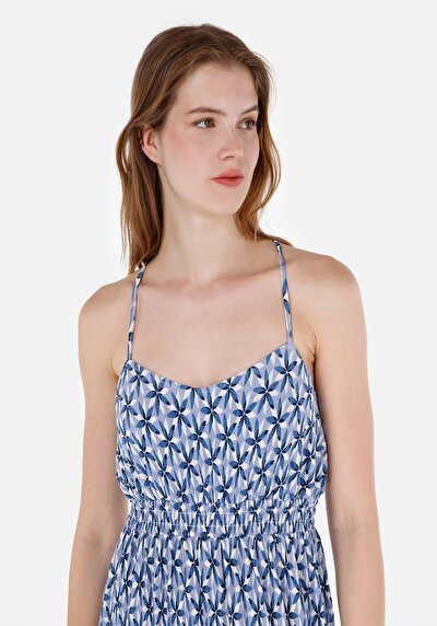 اعرض التفاصيل لـ عادي فستان نسائي متعدد الألوان بأكمام قصيرة