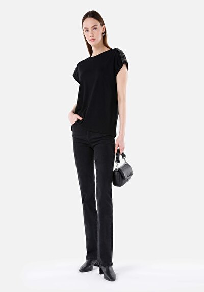 صورة من نحيف  ارتفاع الخصر الساق الإسبانية الجينز النسائي