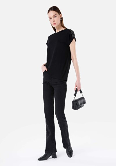 صورة من نحيف ارتفاع الخصر الساق الإسبانية الجينز النسائي