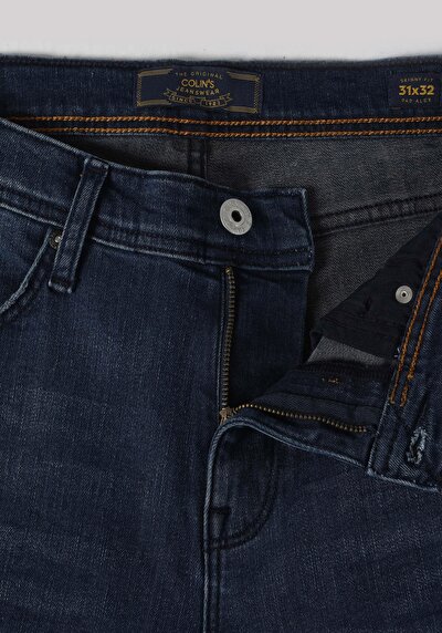 اعرض التفاصيل لـ Skinny Fit خصر منخفض الساق ضيقة جينز رجالي نيلي