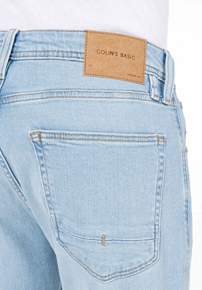 اعرض التفاصيل لـ مستقيم  خصر منخفض مستقيم الساق الجينز النيلي المفتوح للرجال