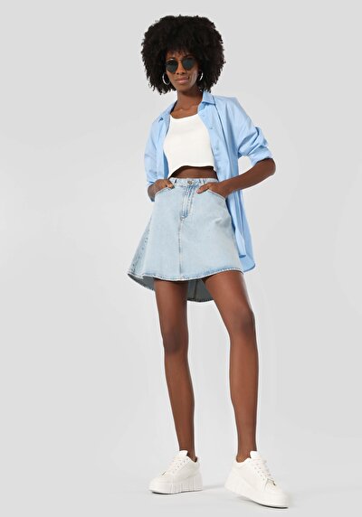 صورة من أزرق للنساء تنورة