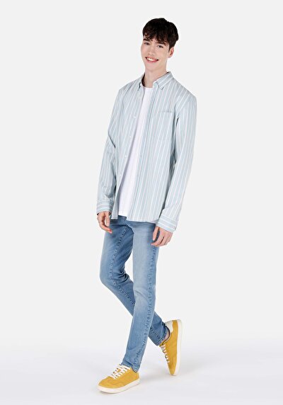 اعرض التفاصيل لـ Skinny Fit جينز نيلي للرجال