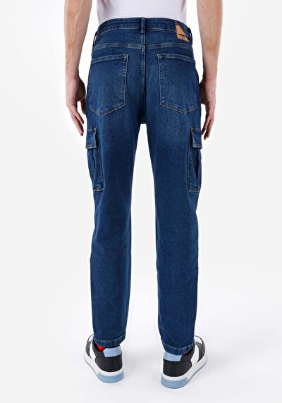 صورة من Carrot Cargo منتصف الخصر قصير الساق الجينز النيلي للرجال
