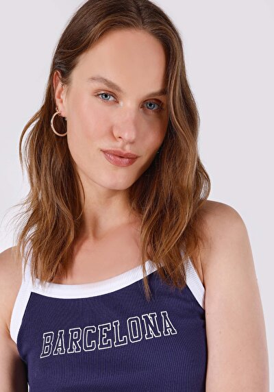 اعرض التفاصيل لـ سليم فيت نسائي بلوزة دبابة باللون الأزرق الداكن