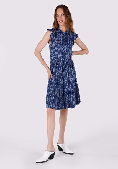 صورة من أزرق بحري للنساء فستان