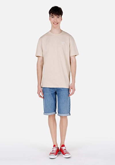 صورة من مستقيم  الخصر المنخفض شورت نيلي جان للرجال