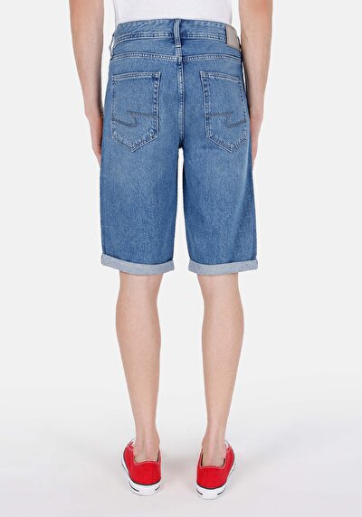 صورة من مستقيم الخصر المنخفض شورت نيلي جان للرجال