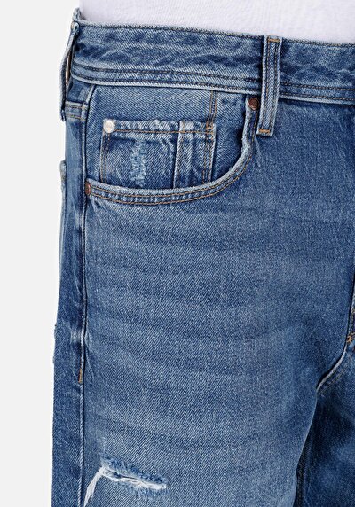 اعرض التفاصيل لـ عادي   الخصر رجالي نيلي جان شورت