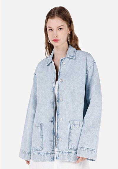 اعرض التفاصيل لـ أزرق للنساء جاكيت سترة