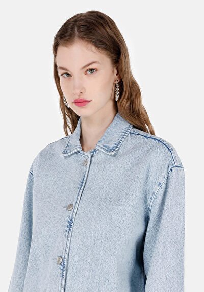 اعرض التفاصيل لـ أزرق للنساء جاكيت سترة