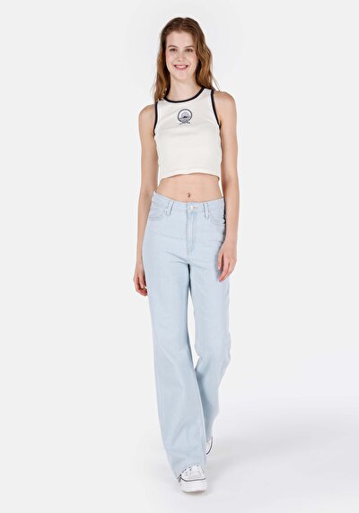 صورة من عادي   الخصر حذاء نسائي جينز نيلي