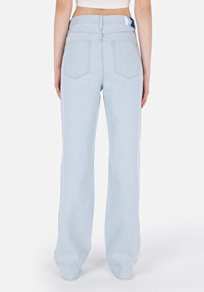 صورة من عادي الخصر حذاء نسائي جينز نيلي