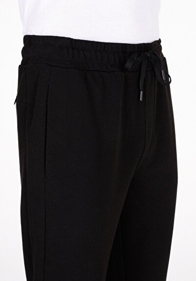 اعرض التفاصيل لـ نحيف   الخصر مستقيم رجالي بنطال رياضي أسود