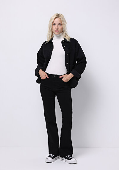 صورة من عادي   الخصر حذاء جينز نسائي جينز