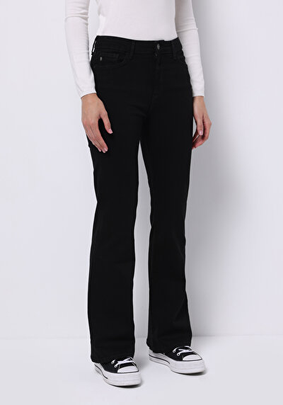 صورة من عادي الخصر حذاء جينز نسائي جينز