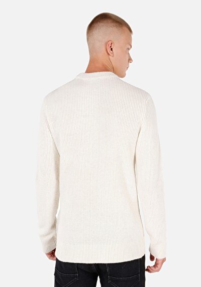 صورة من رجالي Ecru Collar Regular Fit Jacket