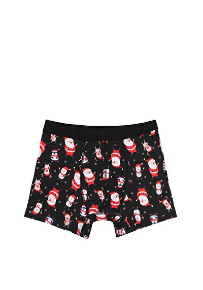 صورة من مودرن فيت مطبوع رجالي أسود بوكسر