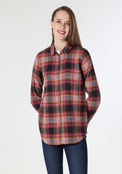 اعرض التفاصيل لـ متعدد الألوان للنساء قميص  كم طويل