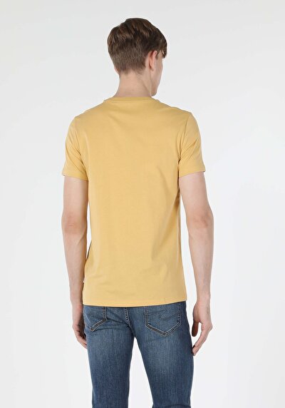 صورة من رقبة مستديرة مستقيم رجالي ساري كم قصير تي شيرت