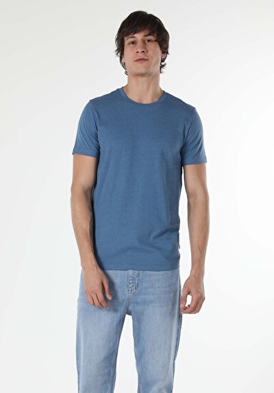 اعرض التفاصيل لـ أزرق فاتح للرجال تي شيرت بأكمام قصيرة