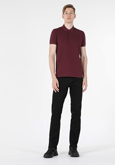 اعرض التفاصيل لـ بوردو للرجال قميص بولو  كم قصير