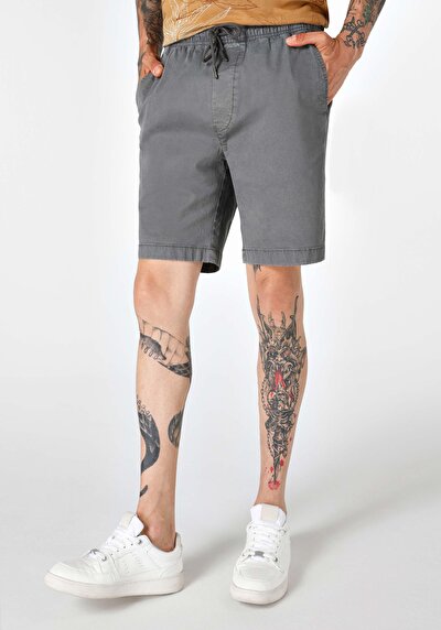 اعرض التفاصيل لـ شورت رجالي متوسط الخصر مقاس عادي أنثراسايت Cl1064127 