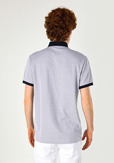 اعرض التفاصيل لـ عادي قصة بولو رقبة جاكار رجالي رمادي كم قصير تي شيرت