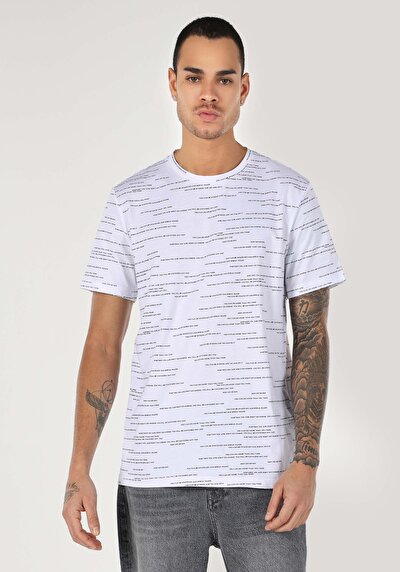 اعرض التفاصيل لـ أبيض للرجال تي شيرت بأكمام قصيرة