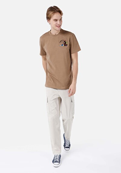 اعرض التفاصيل لـ كومفورت فيت رقبة مستديرة مستقيم رجالي رمادي كم قصير تي شيرت