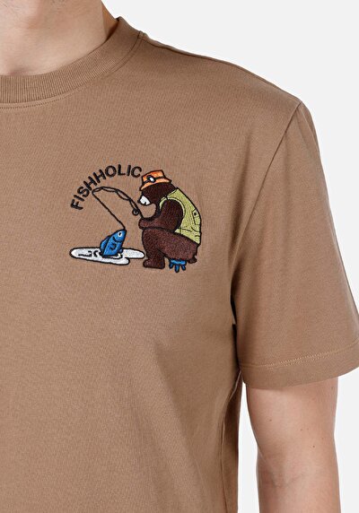 اعرض التفاصيل لـ كومفورت فيت رقبة مستديرة مستقيم رجالي رمادي كم قصير تي شيرت