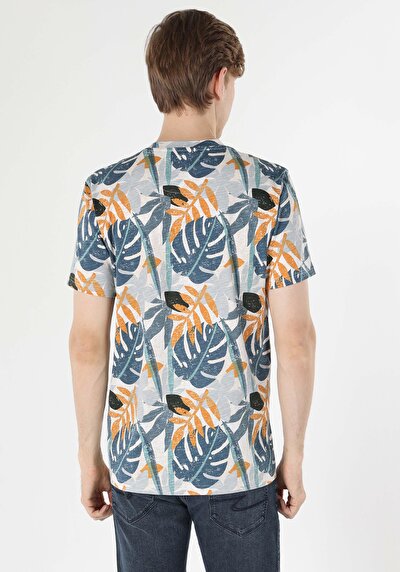 اعرض التفاصيل لـ   رقبة مستديرة مطبوعة رجالي متعدد الألوان كم قصير تي شيرت