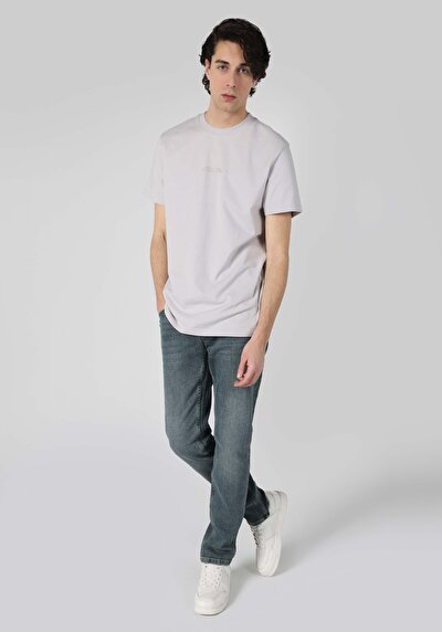 صورة من أبيض للرجال تي شيرت بأكمام قصيرة