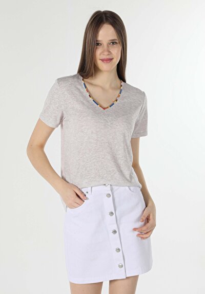 اعرض التفاصيل لـ  للنساء تي شيرت بأكمام قصيرة