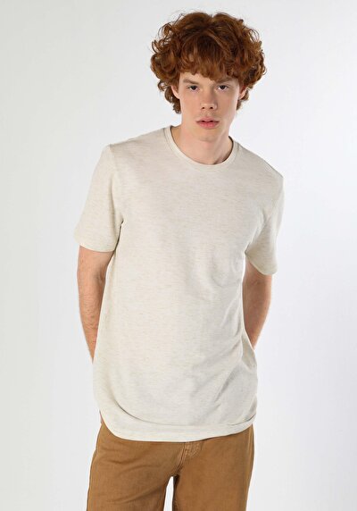 اعرض التفاصيل لـ   رقبة مستديرة جاكار رجالي أبيض كم قصير تي شيرت