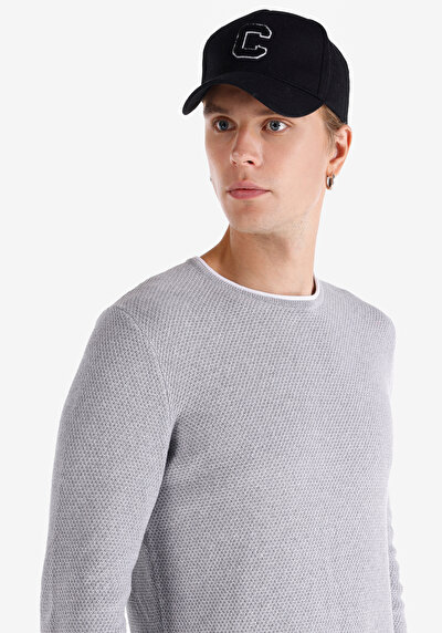 اعرض التفاصيل لـ نحيف  رقبة مستديرة مستقيم سترة رمادية للرجال