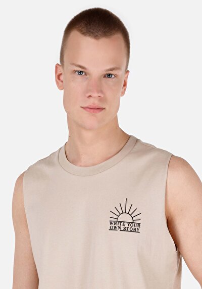 اعرض التفاصيل لـ رجالي بيج بلوزة دبابة