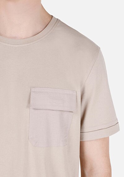 اعرض التفاصيل لـ مقاس عادي رقبة مستديرة مستقيم تي شيرت رجالي بيج كم قصير