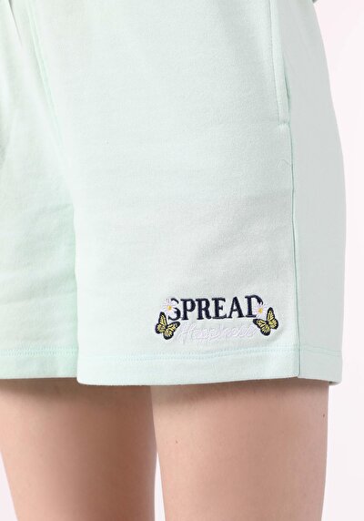 اعرض التفاصيل لـ عادي مقاس متوسط الخصر نسائي شورت أخضر