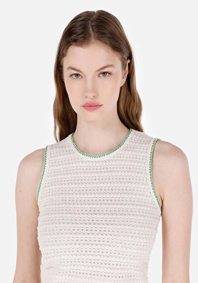 صورة من سليم فيت للنساء Ecru تانك بلوزة