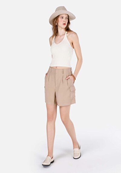 اعرض التفاصيل لـ Slim Fit سترة Ecru نسائية