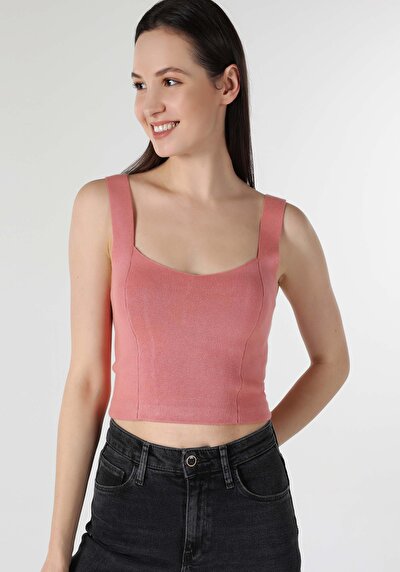 صورة من سليم فيت بلوزة نسائية برتقالية بدون أكمام