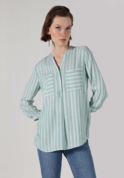 اعرض التفاصيل لـ  للنساء بلوزة كم طويل