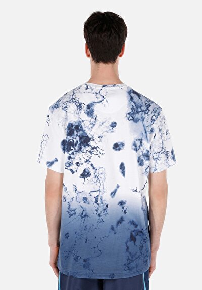 صورة من كومفورت فيت رقبة مستديرة رجالي أبيض بأكمام قصيرة تي شيرت