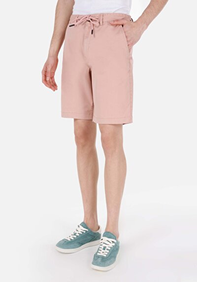 صورة من عادي الخصر مستقيم شورت برتقالي رجالي