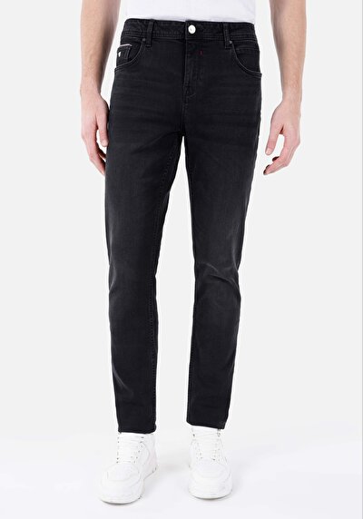 صورة من مستقيم خصر منخفض مستقيم الساق جينز رجالي