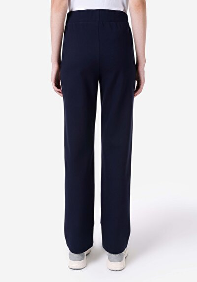 اعرض التفاصيل لـ عادي   الخصر نسائي أزرق داكن بنطلون رياضي